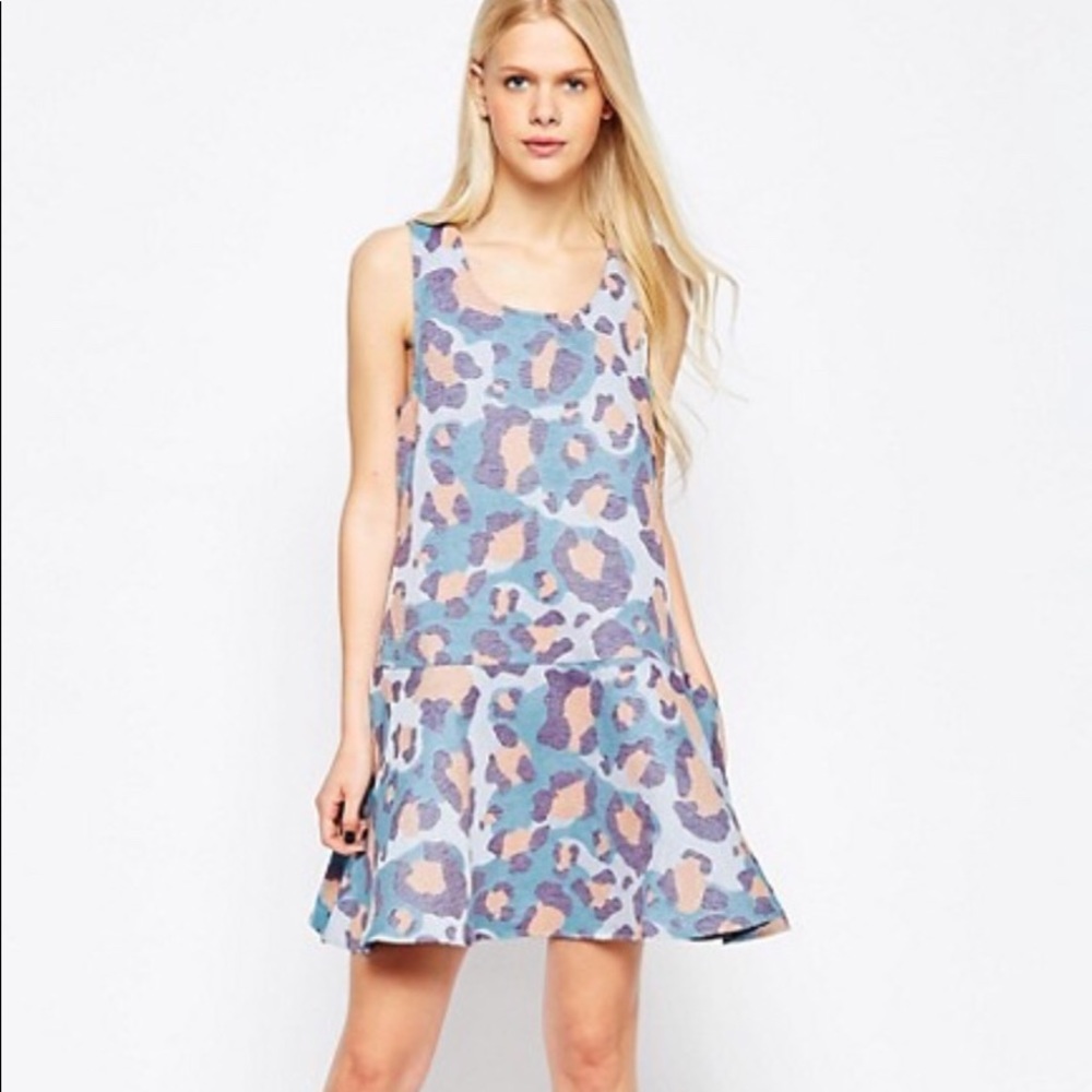Eleven Paris Faded Animal Print Dress